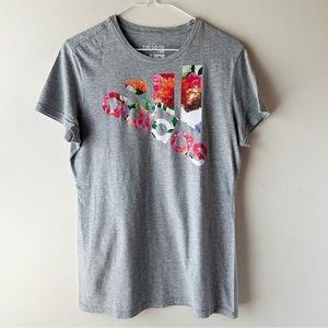 5 FOR $25 | Adidas The Go-To Tee Shirt Floral Grey White Pink Purple Green M